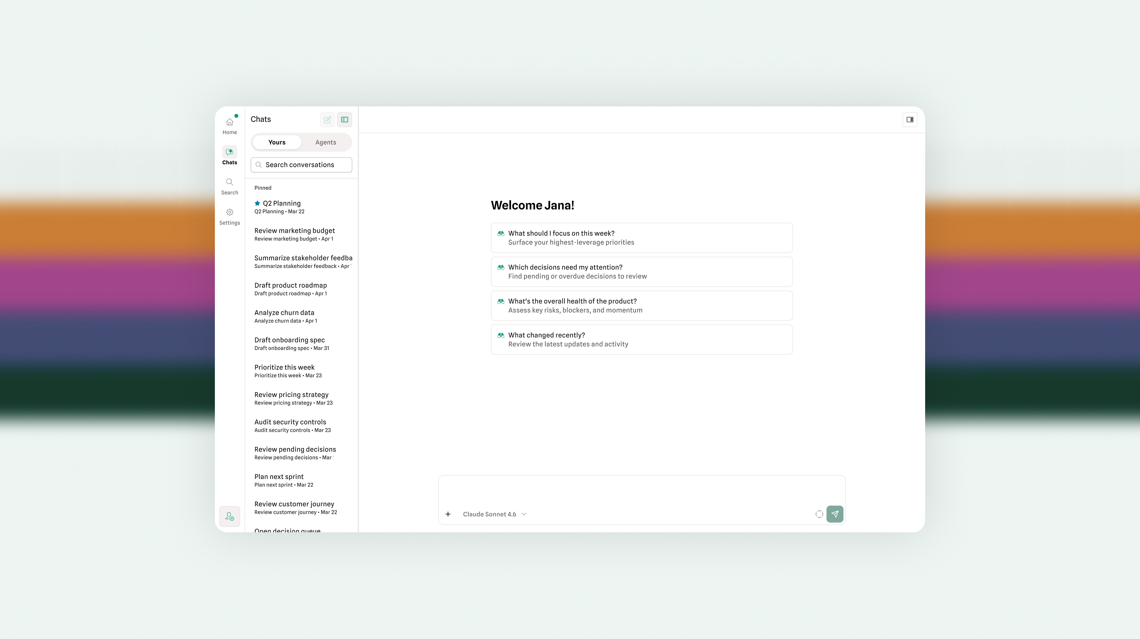 Preview of the Brief product demo video, showing the Brief app's home screen