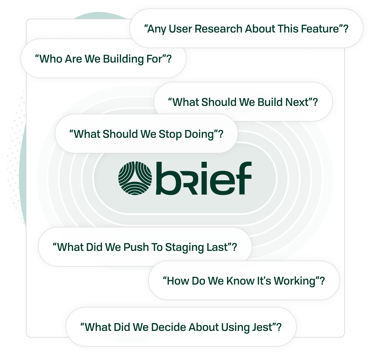 Brief logo with circular icon representing product intelligence