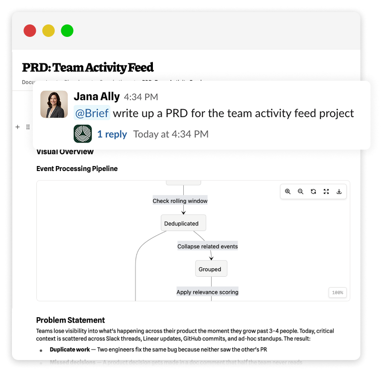 Brief generating a PRD with wireframes automatically