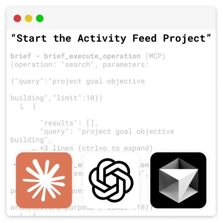 Decision log with rationale and context captured in Brief