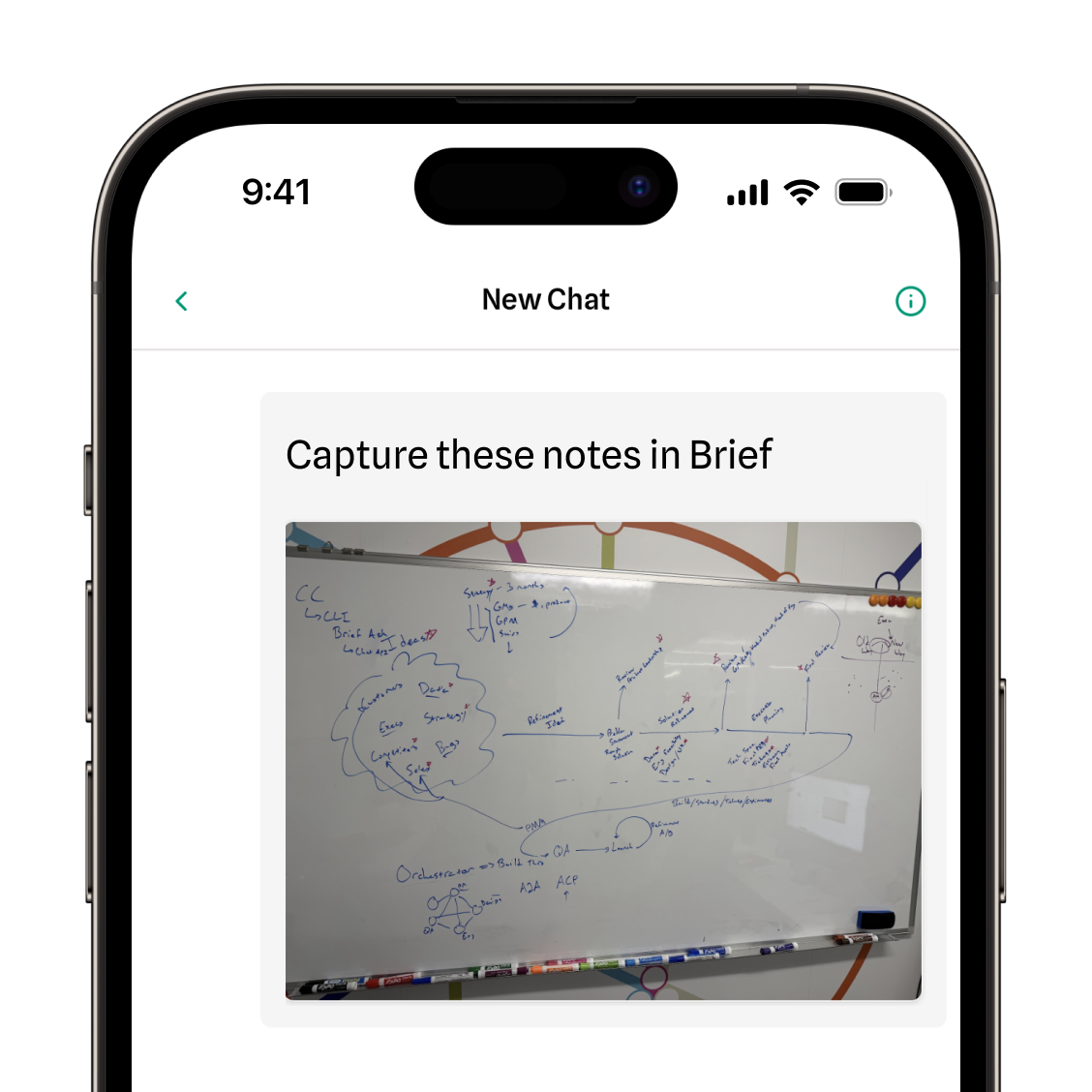 A whiteboard sketch being transformed into a structured PRD with tickets and wireframes in Brief